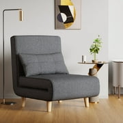 3 in 1 Convertible Sofa Bed, Aiho sleeper Chair Bed with Adjustable Backrest, Perfect for Living Room, Bedroom, Small space, Dark Gray