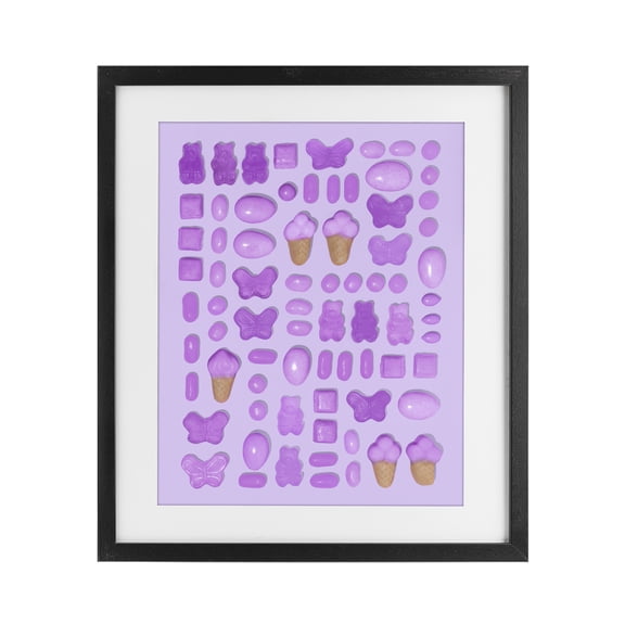 Stupell Industries Cottage Lilac Purple Toned Candies Black Framed Print Under Glass, 13 x 16, by LISH Creative