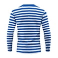 thumbnail image 4 of Chandail à Manches Longues pour Hommes, Col Rond à Imprimé Rayé, Haut Athlétique Décontracté, Vert Militaire L, 4 of 6
