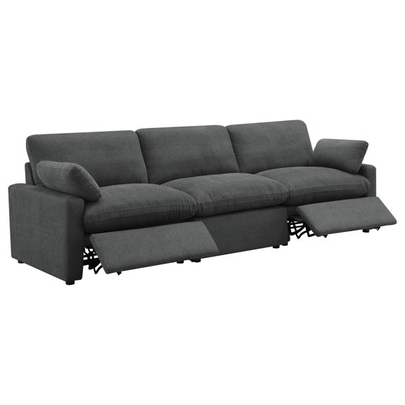 Coaster Collins Modular Upholstery Fabric Power Sofa Dark Gray