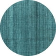 thumbnail image 1 of Ahgly Company Indoor Round Abstract Light Blue Modern Area Rugs, 3' Round, 1 of 4