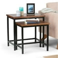 thumbnail image 2 of Trent Home 25" W Mango Wood Nesting 2 Pc Side Table in Dark Cognac Brown, 2 of 5