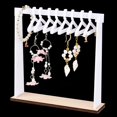 thumbnail image 5 of Earring Holder Rack with Coat Hangers 32 Holes Jewelry Mini Hanger Rack Acrylic Earring Display Stand Earring Closet Ear Stud Holder with Wood Base for Selling Jewelry Storage Women, 5 of 9