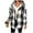 Black, variant on Women's Flannel Shacket - Fleece Lined Hooded Jacket, Casual Long Sleeve Loose Fit Plaid Outerwear for Fall Winter Fashion