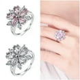thumbnail image 3 of QQTDFG 925 Silver Filled Fashion Flower Women Cubic Zircon Ring Wedding Jewelry Sz 6-10-#3-9, 3 of 8