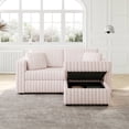 thumbnail image 5 of Pink Modular With Hydraulic Lift. 75.6" Stylish Seating Option. Quality Build. Solid Wood Frame, High-resilience Sponge Filler. Detachable Cushions. Multi-functional Storage. Contemporary Furniture, 5 of 5