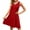 Red, variant on ShomPort Vacation Dress for Women Summer Sleeveless Lace V Neck A-Line Flowy Midi Sundresses