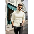 thumbnail image 5 of COOFANDY Men's Slim Fit Turtleneck Sweater Casual Basic Knitted Long Sleeve Pullover Sweater, 5 of 10