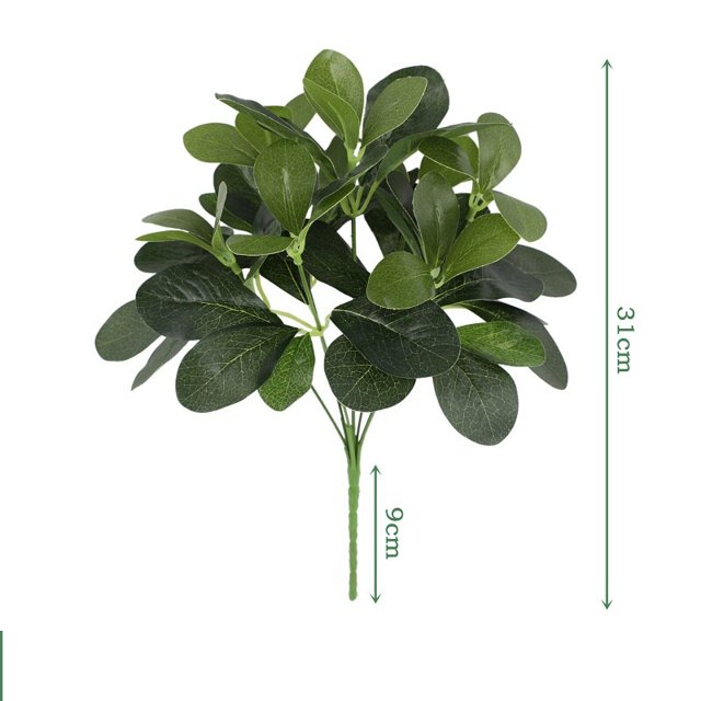 Plantas artificiales de seda, hojas de carey, dieffenbugh, hada pequeña falsa, Taro, simulación, planta verde, decoración para sala de estar