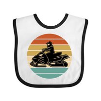 Inktastic Snowmobile Retro Sunset Boys or Girls Baby Bib