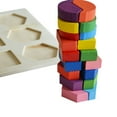 thumbnail image 2 of Meitianfacai Kids Baby Wooden Geometry Building Blocks Puzzle Early Learning Educational Toy, 2 of 3