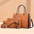 thumbnail image 2 of Conjunto de cuatro piezas de bloques de color de moda para mujer de nueva tendencia 2024, bolso compuesto, bandolera fresca, bolso de hombro y bolso de mano, 2 of 5