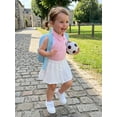 thumbnail image 3 of BemeyourBBs 2Pcs Toddler Baby Girl Football Little Infant Baby Girl Summer Clothes Sleeveless Lapel Collar Soccer Embroidered Tank Vest Tops with Pleated Skirt Set Toddler Baby Girl Summer Outfit, 3 of 9