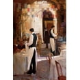 thumbnail image 2 of Craig, Philip 11x14 Black Ornate Wood Framed with Double Matting Museum Art Print Titled - Two Waiters Place des Vosges, 2 of 4