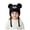 Black, variant on Kids Knit Trapper Hat with Ears Winter Warm Earflap Cap with Ties for Toddlers Fleece Lined Cold Weather