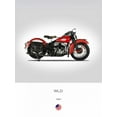 thumbnail image 2 of Rogan, Mark 12x14 White Modern Wood Framed Museum Art Print Titled - Harley Davidson WLD 1941, 2 of 4