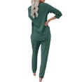 thumbnail image 3 of Langwyqu Women Sport Casual 2 Pieces Sweatsuit Hoodies & Pants, 3 of 4
