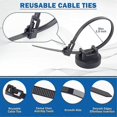 thumbnail image 3 of 12PCS Magnetic Cable Tie Holders, Flexible Nylon Zip Ties, Button Head, for Home Office Workshop Ga, 3 of 5