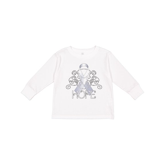 Inktastic Hope- Lung Cancer Awareness Boys or Girls Long Sleeve Toddler T-Shirt