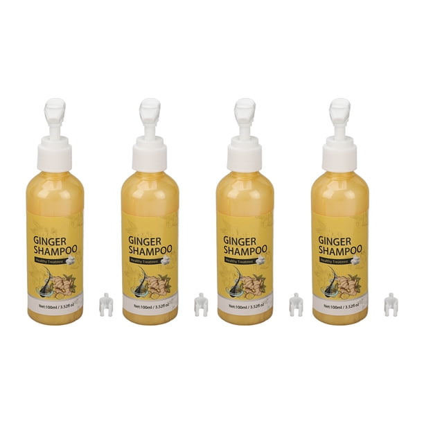 Champú para el crecimiento del cabello de jengibre, 100ml, eliminación de caspa, alivio de la picazón, limpieza profunda del cuero cabelludo, champú para el cabello de jengibre, 4 Uds.