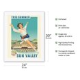 thumbnail image 2 of Sun Valley Resort Idaho - Summer Ice Skating - Vintage Travel Poster by William & Kenneth Willmarths c.1941 - Fine Art Rolled Canvas Print 20in x 26in, 2 of 4