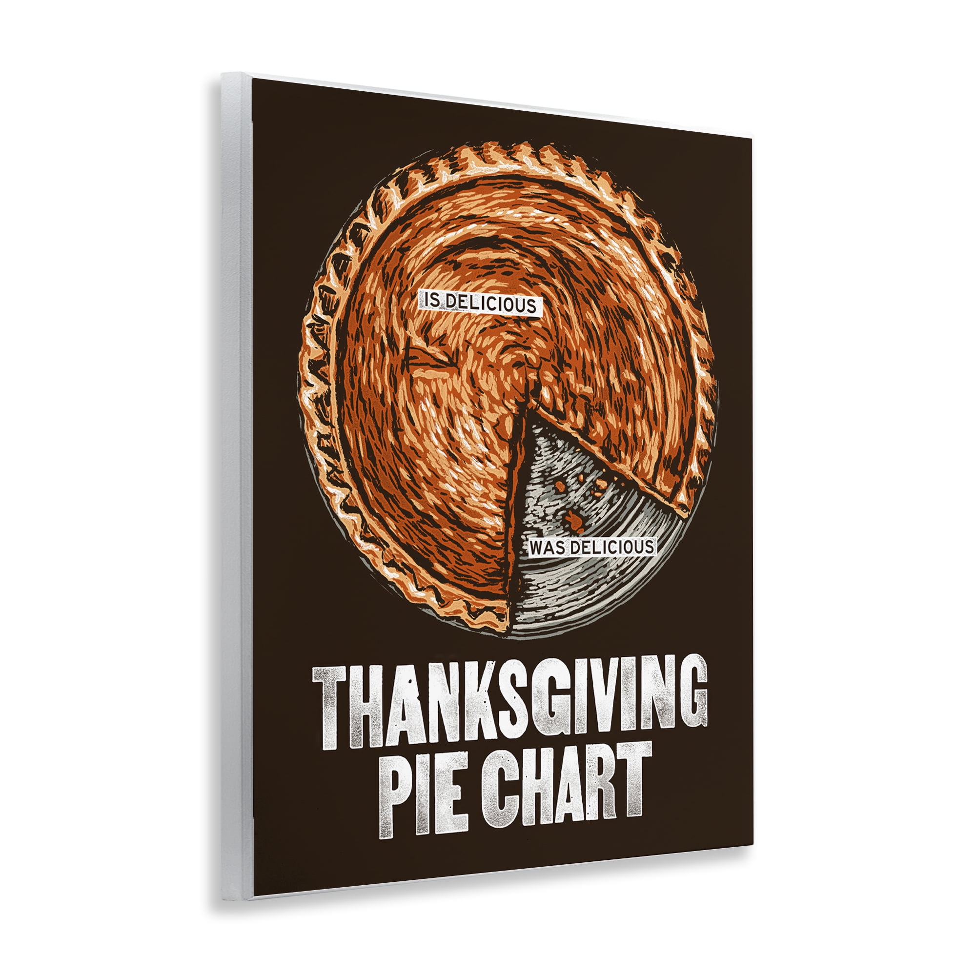 Stupell Industries Thanksgiving Pie Chart Holiday Painting Unframed Art Prints Wall Art, 11 x 14
