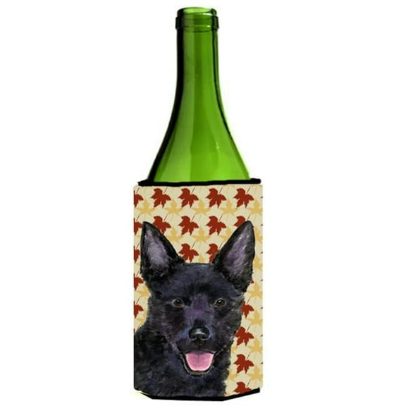 Australian Kelpie Fall Leaves Portrait Wine bottle sleeve Hugger