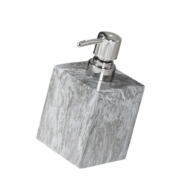 Dispensador de jabón, bomba de espuma, botella de loción, champú, ducha, dispensador de jabón de manos reutilizable rústico, dispensador de jabón líqu Gris Plata