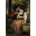 thumbnail image 3 of William Bouguereau 14x18 Black Modern Framed Museum Art Print Titled - The Proposal (1872), 3 of 5
