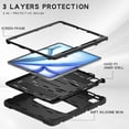 thumbnail image 2 of Dteck Case for iPad  Air 11 inch 2025/2024,Heavy Duty Silicone Case 3-Layer Protection Built-in Pencil Holder Shockproof Kickstand Cover for iPad  Air 11-in. M3/M2,Black, 2 of 5
