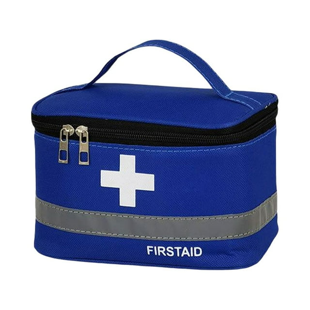 VONKY First Aid Kit Bag Portable Lightweight Waterproof Large Capacity Bags Space Saving Medical Box Kitchen Blue Medium 1Set