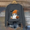 thumbnail image 2 of jsaierl Womens Sweatshirt Loose Fit Long Sleeve Pullover Halloween Sweatshirt Crewneck Cute Tops for Women Comfy Tunic Halloween Top for Women, 2 of 6