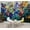 Color 1, variant on Wallpaper Vintage Farmhouse Toile Roosters Cottages Blue Floral Peel and Stick Wall Murals 100"H x 144"W Removable PVC Wall Paper Self-Adhesive Wall Paintings Art Decor for Bedroom Living Room