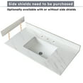 thumbnail image 5 of 43" Bathroom Vanity Top In White With 4" Backsplash, Undermount Sink And Sintered Stone - Pre-drilled Faucet Hole, Rectangular Sink, Brightness, 5 of 6