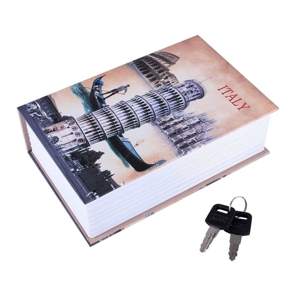 Dictionary Book Secret Safe With Security Key Lock 7.09 X 4.53 X 2.17In Security Box Portable Money Cash Jewelry Lock Box Dictionary Book Diversion Book For Home And Office(Italy Type)