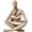 Beige, variant on Beige Resin Thinker Reader Statue, 4.53 × 3.35 × 2.36 Inch Modern Farmhouse Tabletop Decor Sculpture