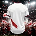 thumbnail image 4 of England 2026 Soccer Cup Fan Jersey for Men, Crewneck Short Sleeve T-Shirt with Red & White Shield Graphic, Lightweight Breathable Athletic Top, 1 PC Beige L, 4 of 4