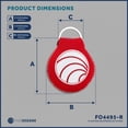 thumbnail image 6 of Five Oceans Floating Neoprene Keychain, Red - FO4495-R, 6 of 6