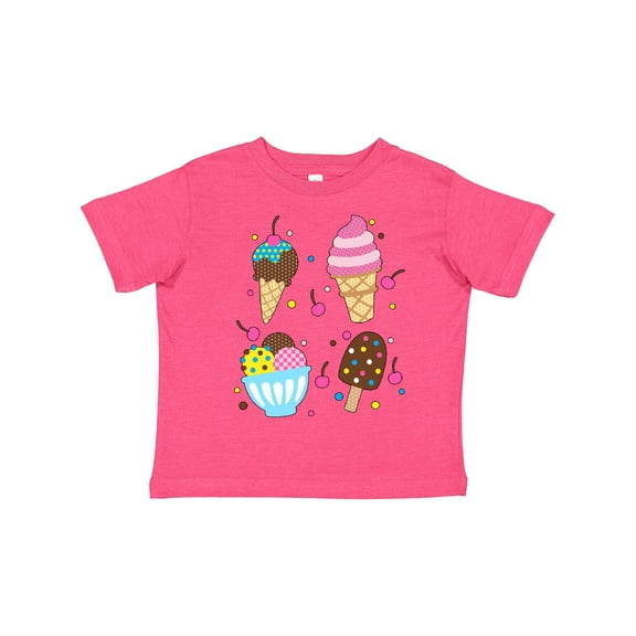Inktastic Ice Cream with Patterns Boys or Girls Toddler T-Shirt