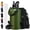 Army Green, variant on 64 oz Water Bottle with Straw & Spout Lids - Half Gallon Insulated Water Bottle,Wide Mouth Metal Canteen Thermo Flask,Leak-proof Water Jug,Black
