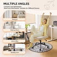 thumbnail image 4 of Ktaxon Mid Back Armless Office Chair, Linen Blend Desk Chair, Swivel Reading Chair for Home Office, Bedroom Beige, 4 of 8