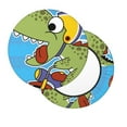 thumbnail image 2 of Naloa Dinosaur Riding a Motorcycle Round Bar Stool Cushion Cover 12-14 inch, Fits Kitchen, Office, Restaurant Chairs - 14 inch, 2 of 7