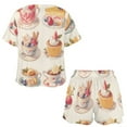 thumbnail image 3 of Cartoon Cake Pajamas Set Womens Loungewear Sleepwear 2 Piece PJ Sets, 3 of 7