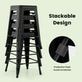 thumbnail image 6 of Gymax 24'' Set of 4 Barstool Counter Height Metal Bar Stool Stackable Chair Black, 6 of 10