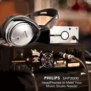 Philips Wired Studio Headphones, Recording Adapter, Studio DJ Headphones New, SHP2500