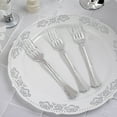 thumbnail image 5 of Balsa Circle 25 Pieces 7" Silver Disposable Plastic Forks Reception Silverware, 5 of 8
