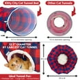 thumbnail image 7 of Kitty City Large Plaid Cat Tunnel Bed, Cat Toy - for Cat and Kitten, 7 of 7