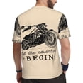 thumbnail image 2 of Wukai Let The Adventure Begin Print Men's Short-Sleeved Mesh T-Shirt,Quick-Dry Short Sleeve Workout T-Shirt-5X-Large, 2 of 8