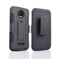 thumbnail image 2 of for 5.5" Motorola Z moto Z DROID Case Belt Clip Holster Phone Case 2 Kick stand Hybrid Shockproof Armor Impact Bumper Cover Black, 2 of 5