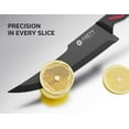 thumbnail image 4 of 15 PCS Kitchen Knife Set with Built-in Sharpener Block - Stainless Steel, Dishwasher Safe, Red, 4 of 7